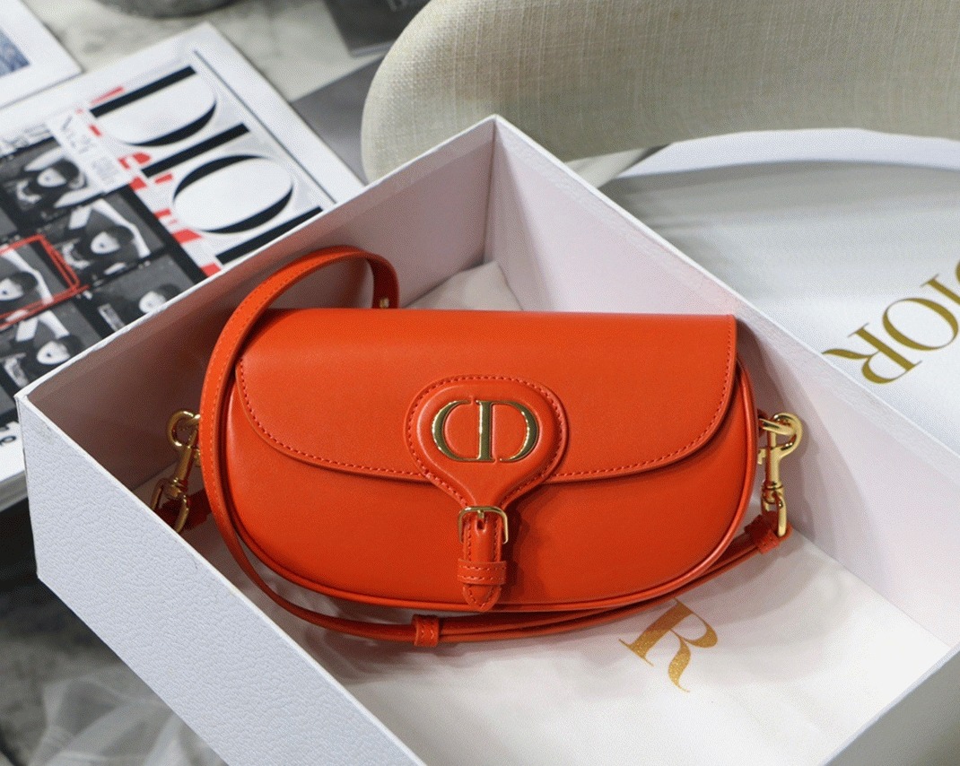Dior Bobby East-West Bag Replica in Orange angle 3