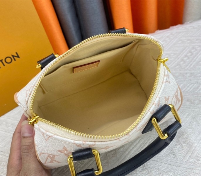 Louis Vuitton Monogram Dune Canvas Speedy 20 Handbag With Strap angle 5