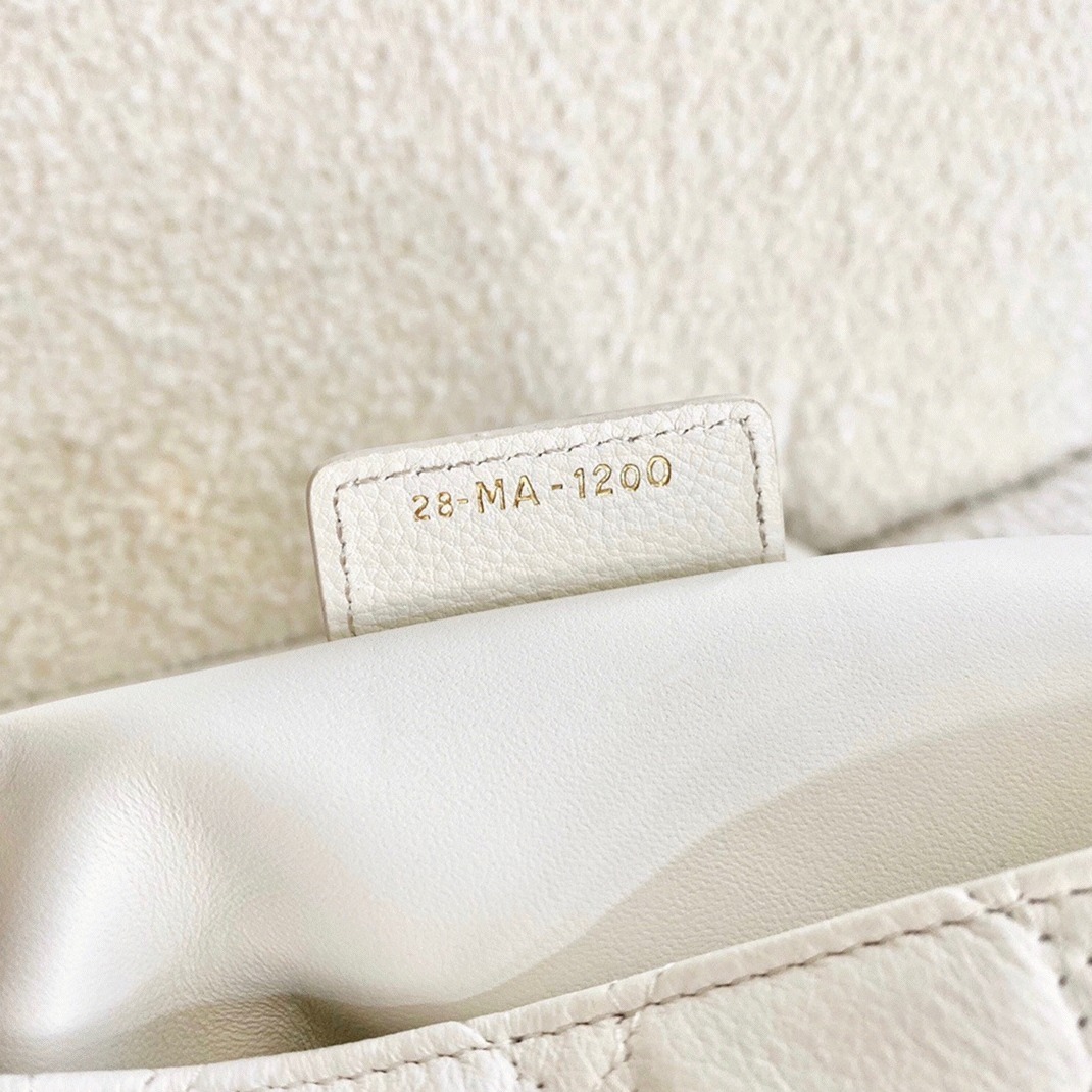 Dior Caro Large Bag Replica in White angle 3