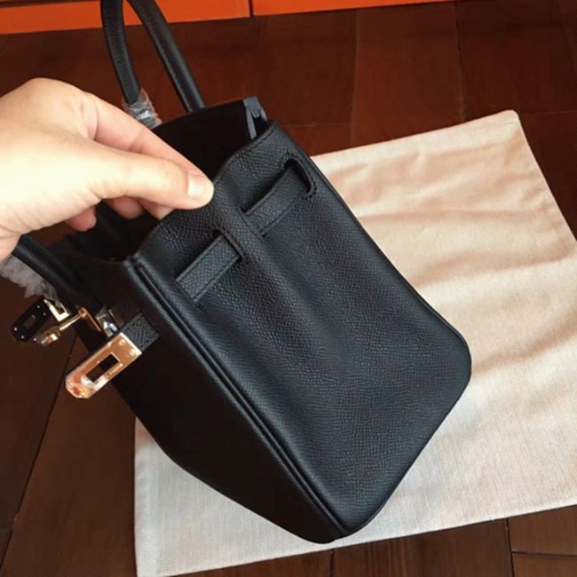 Top Grade AAAAA Hermes Birkin 25cm Imitation in Black angle 3