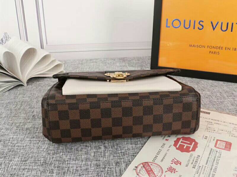 Louis Vuitton Damier Ebene Canvas Vavin PM Bag In Cream angle 5