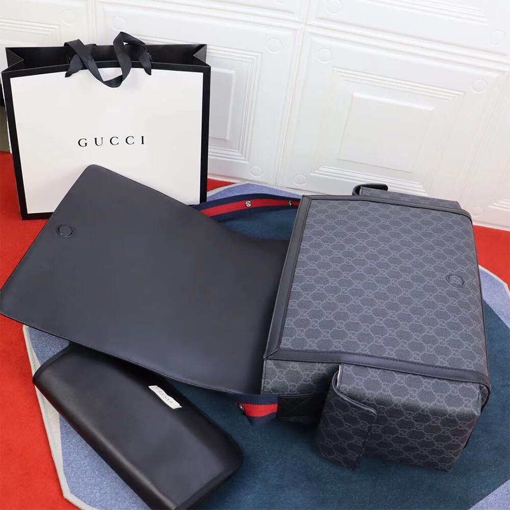 GG Supreme diaper bag angle 4