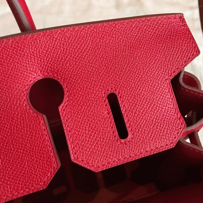Premium Quality Red Fake Hermes Birkin 35cm Handbag angle 4