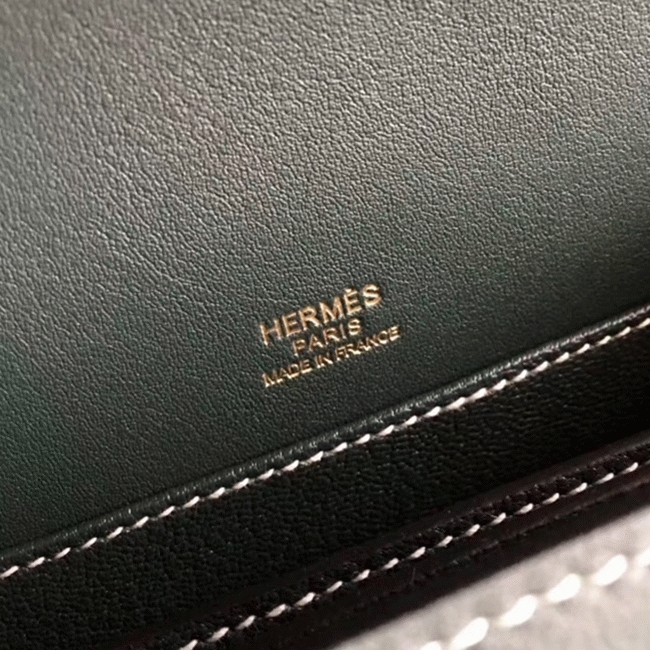 Best Knockoff Hermes Mini Sac Roulis Handbag Green angle 5