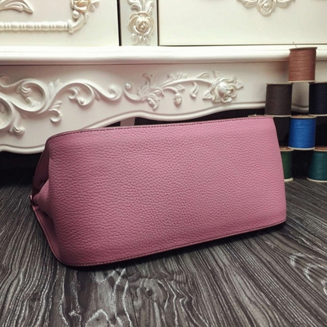 Pink fake luxury Hermes Jypsiere 34cm handbag angle 4