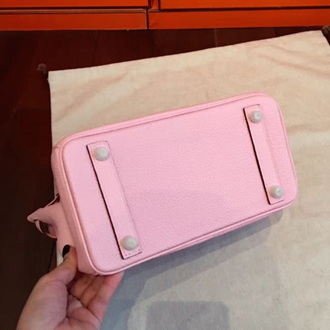 Pink Hermes Birkin 25cm Luxury Designer Knockoff Bag angle 3
