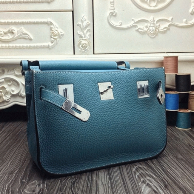 Blue jean knockoff Hermes Jypsiere 34cm handbag angle 3