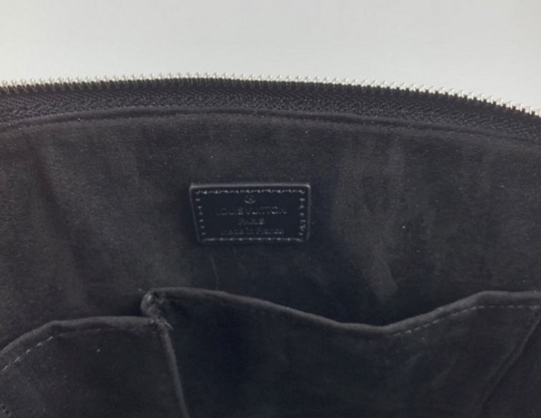 Louis Vuitton Epi Leather Alma PM Jacquard Strap Handbag In Black angle 3