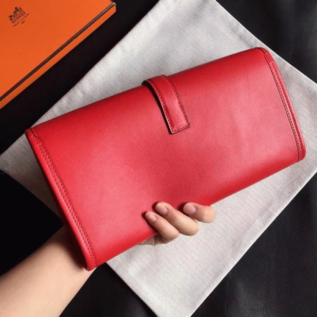 Top quality red replica Hermes Jige Elan 29 clutch bag angle 5