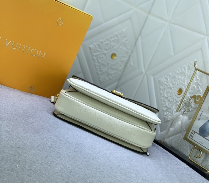 LV Monogram Empreinte Leather Metis In Cream M46552 angle 5