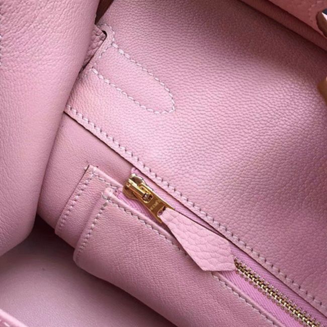 Elegant Pink Hermes Birkin 30cm Luxury Replica angle 3