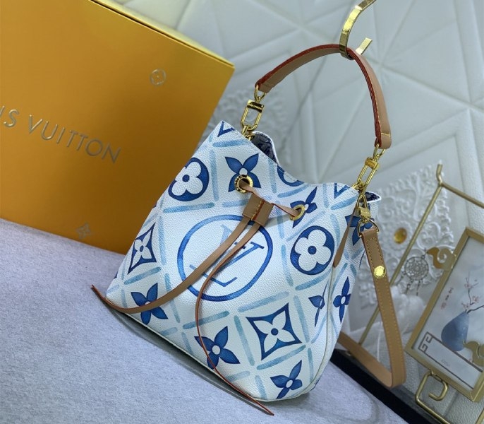 Louis Vuitton LV By The Pool Monogram Tiles Canvas NeoNoe BB Bag In Lagoon Blue angle 2