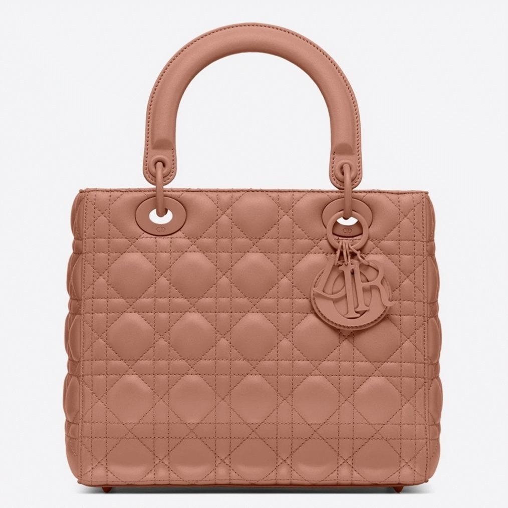 Dior Lady Dior Medium Bag Fake in Blush