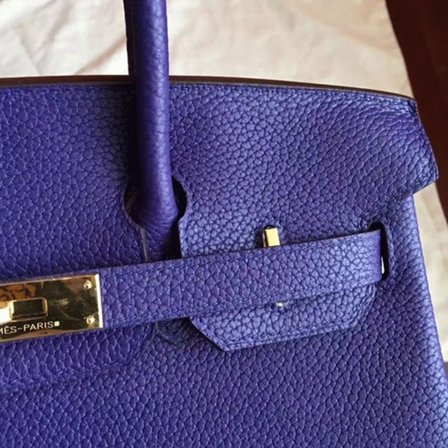 Iris Color Budget Knockoff Hermes Birkin 30cm Bag angle 2