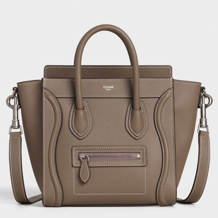 Celine Nano Luggage Tote Bag Fake in Souris