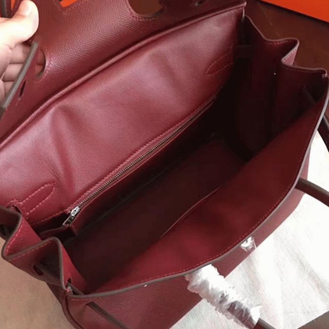 Bordeaux Knockoff Designer Hermes Birkin 30cm Bag angle 2
