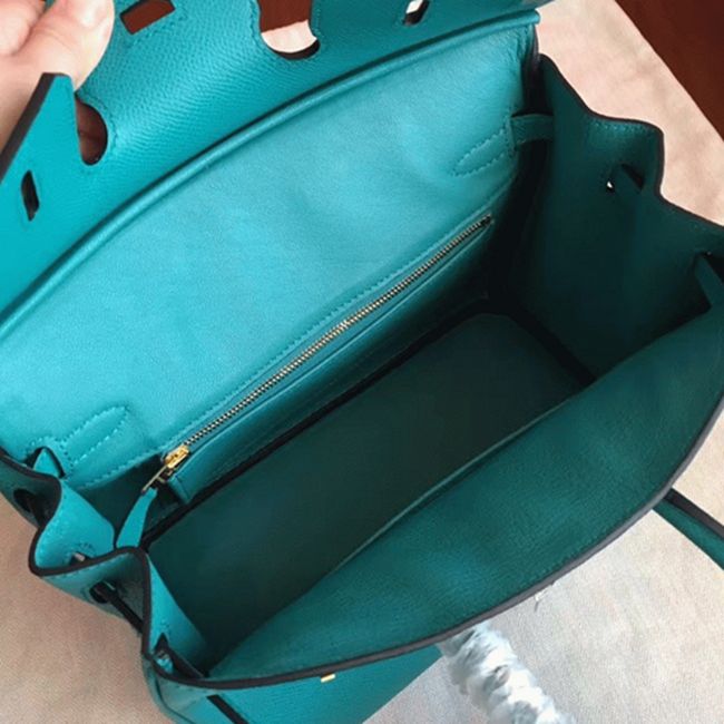Blue Paon Hermes Birkin 25cm High-End Replica angle 4