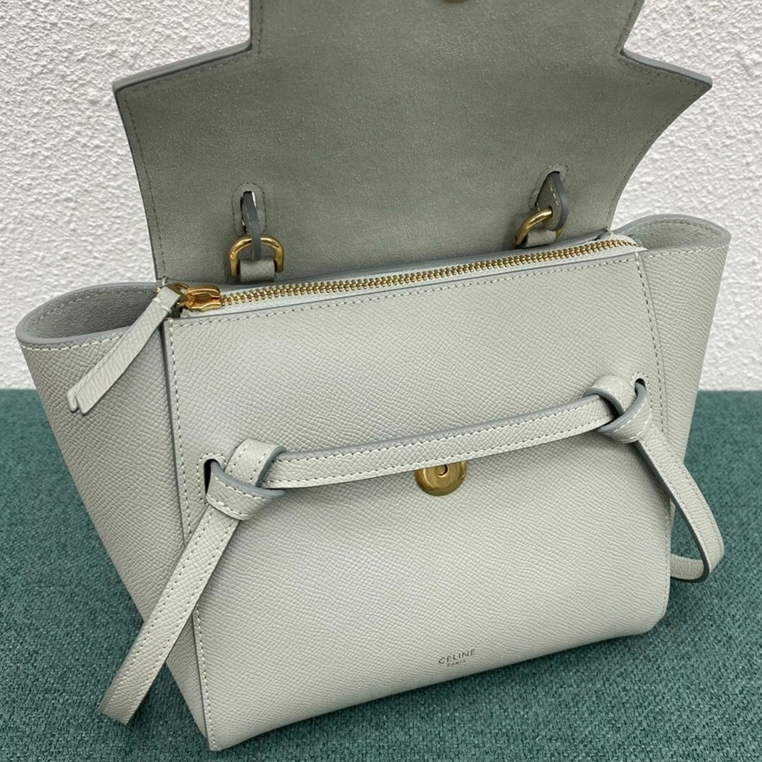 Celine Belt Nano Bag Imitation in Vert D eau angle 3