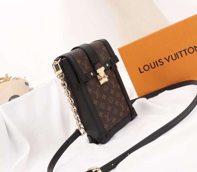 Louis Vuitton Monogram Canvas Vertical Trunk Pochette angle 2