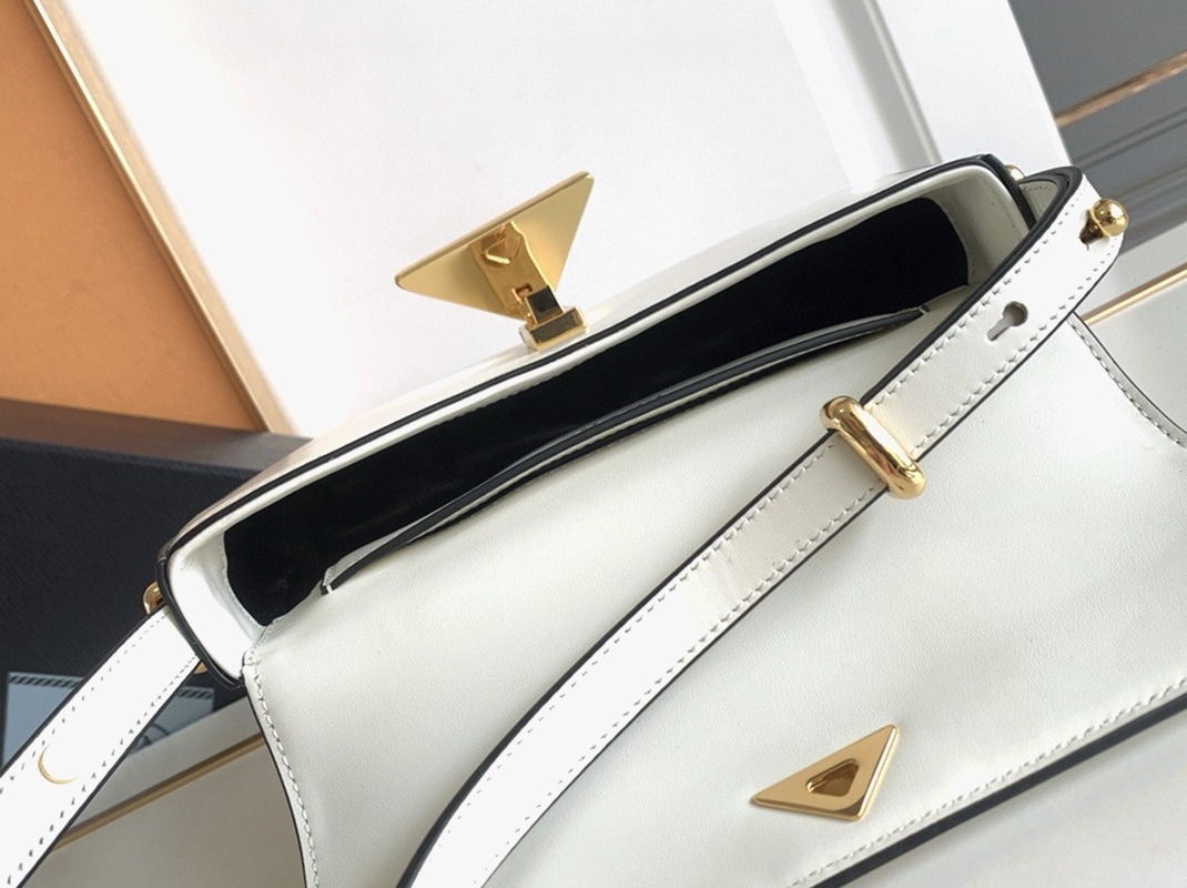 Prada Shoulder Bag Fake in White angle 4