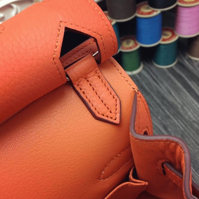 Orange replica Hermes Jypsiere 31cm handbag angle 5