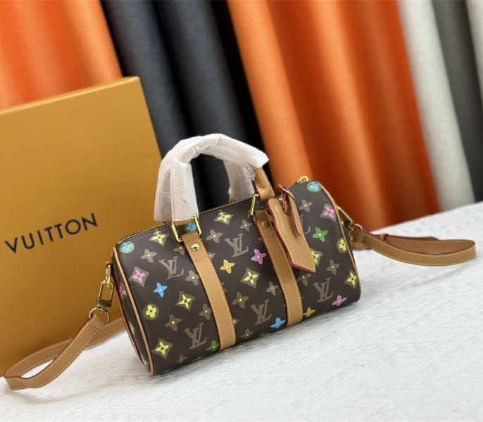 Louis Vuitton Monogram Craggy Keepall Travel 25 Bag In Chocolate angle 2