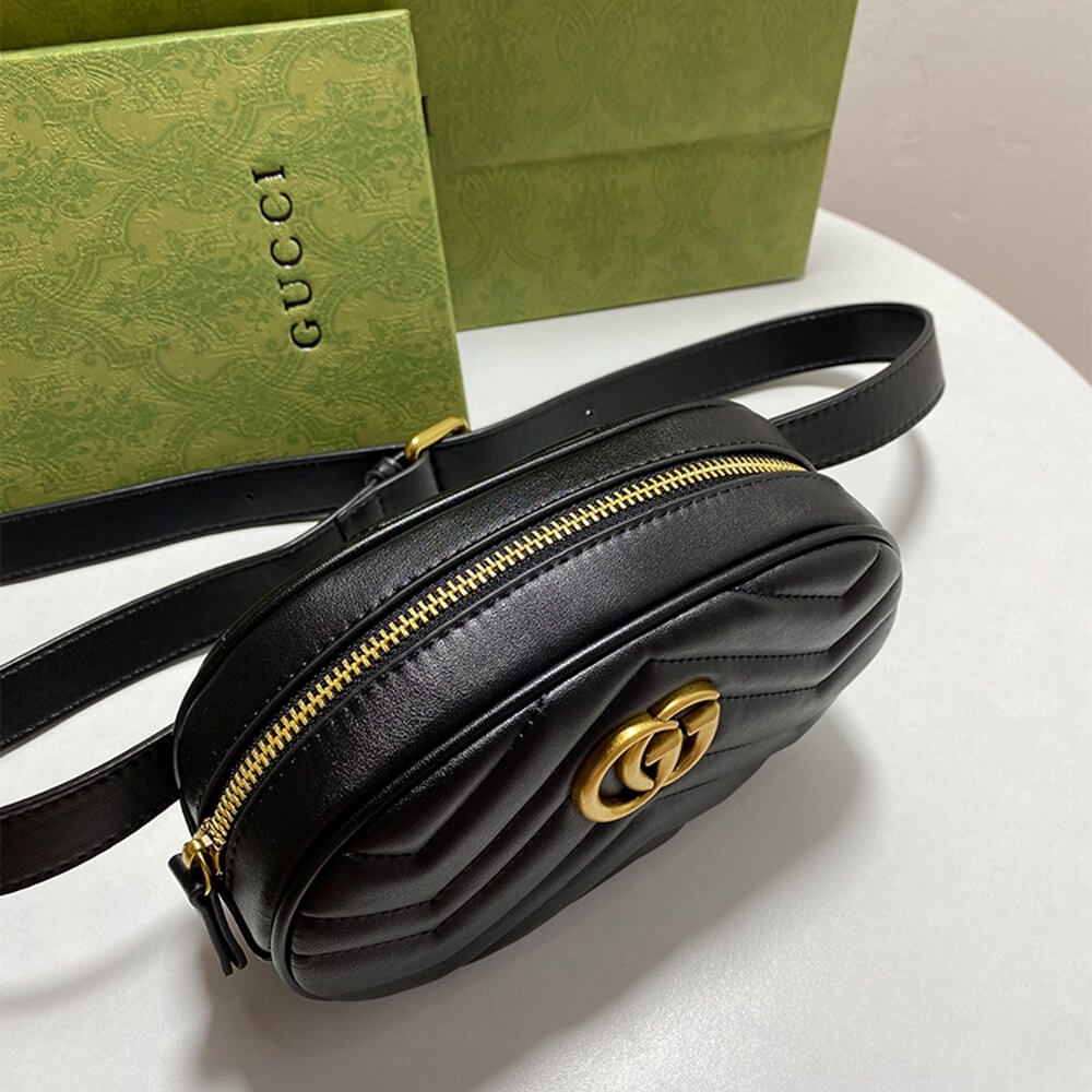 GG Marmont Quilted Leather Belt Bag angle 4