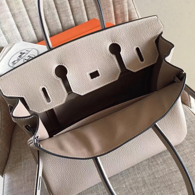 Grey Shade Hermes Birkin 35CM Authentic-Look Replica angle 4