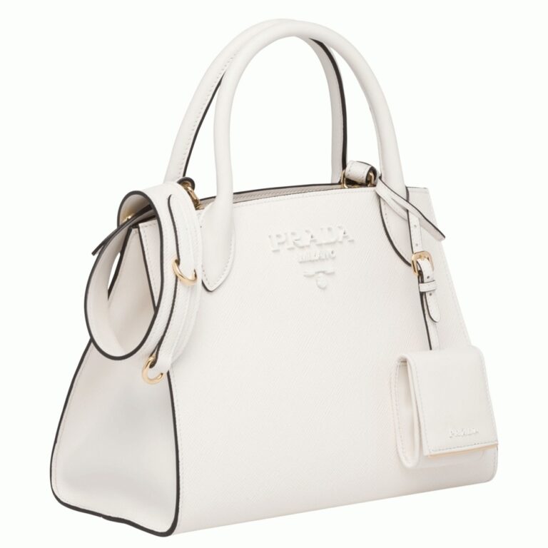 Prada Monochrome Small Bag Knockoff in White
