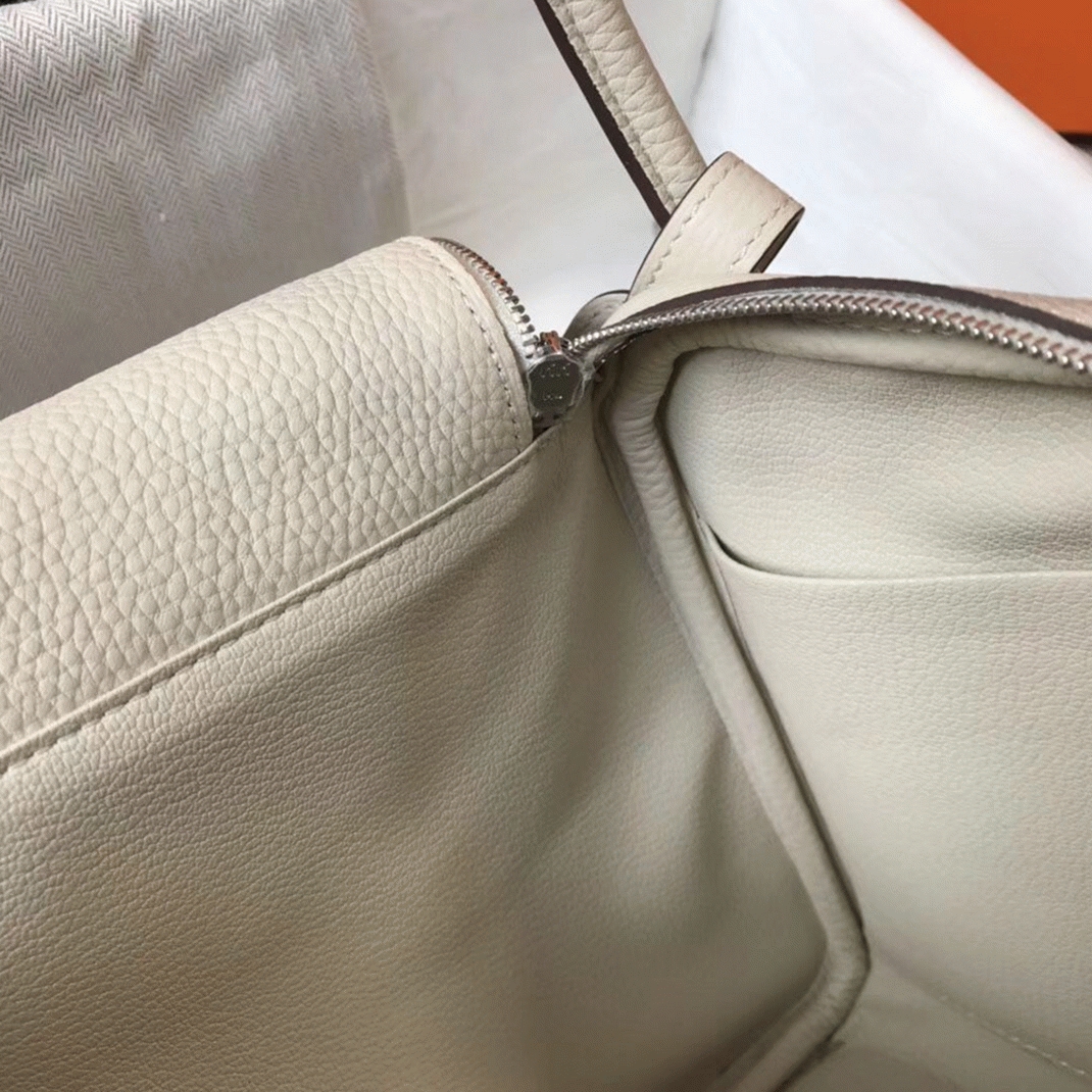 Replica Hermes Lindy 26cm handbag in beton angle 2