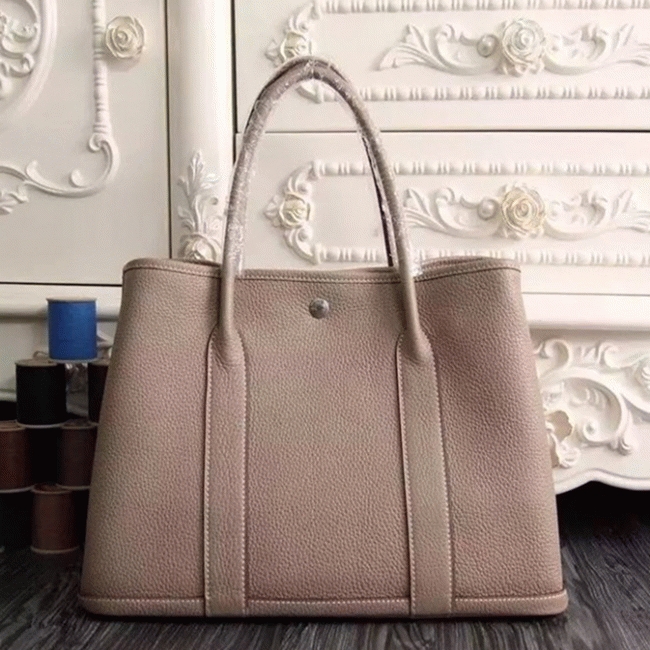 Grey Replica Hermes Garden Party 36cm Neutral-Tone Handbag