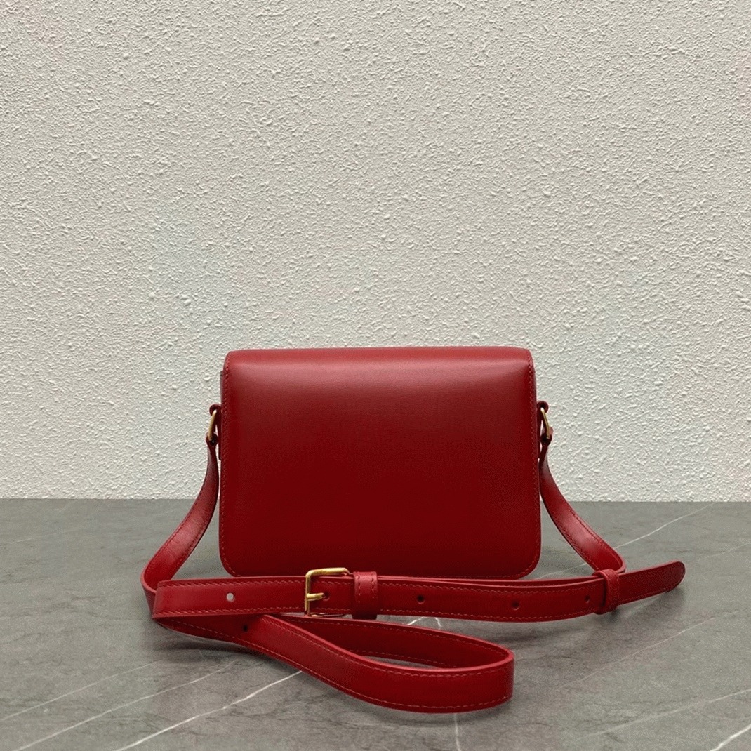 Top Quality Knockoff Celine Triomphe Teen Bag In Red angle 2