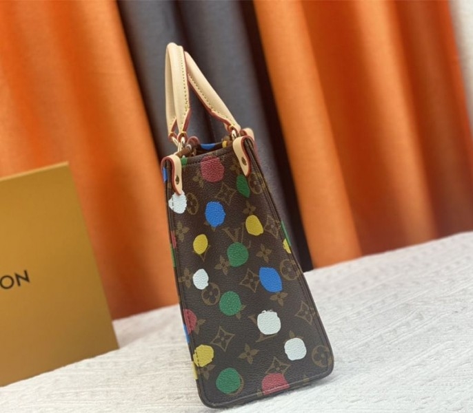 Louis Vuitton X YK Monogram Canvas Onthego PM Tote angle 3