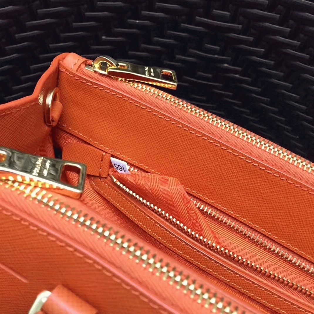 Orange Prada Galleria Medium Bag Knockoff angle 5