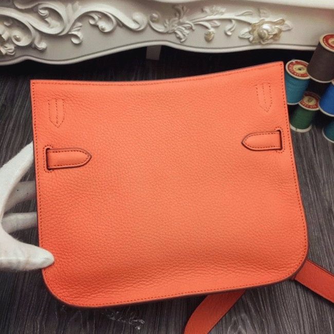 Orange replica Hermes Jypsiere 34cm handbag angle 2