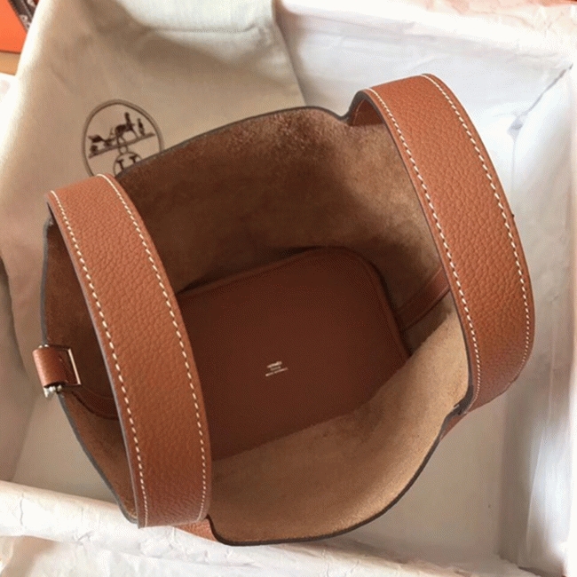 Gold imitation Hermes Picotin Lock 18cm handbag angle 3