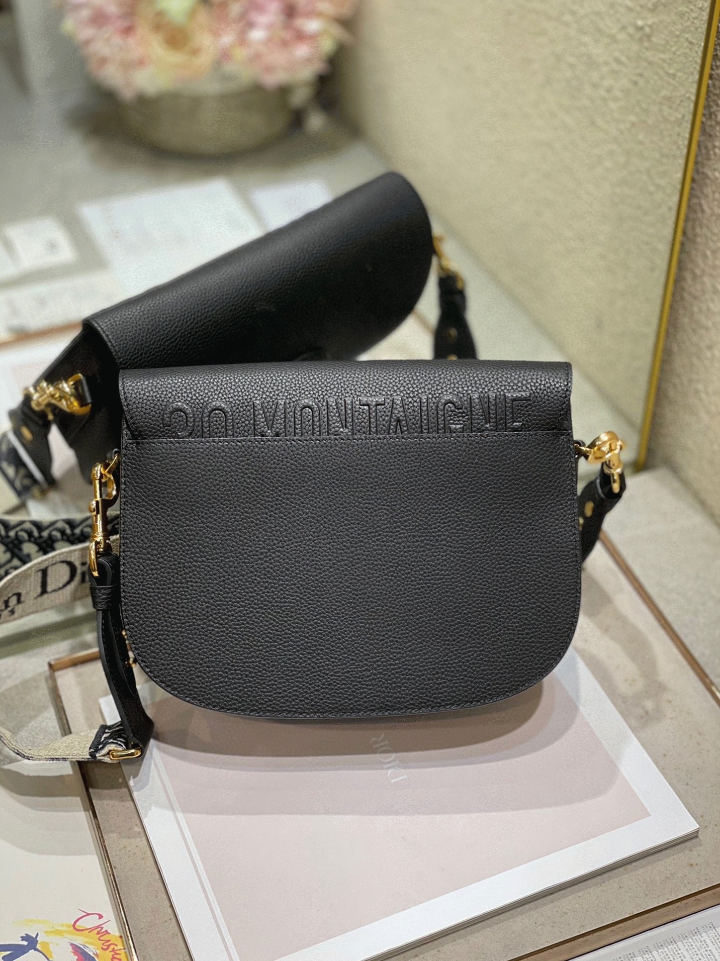 Dior Bobby Large Bag Imitation in Black angle 2