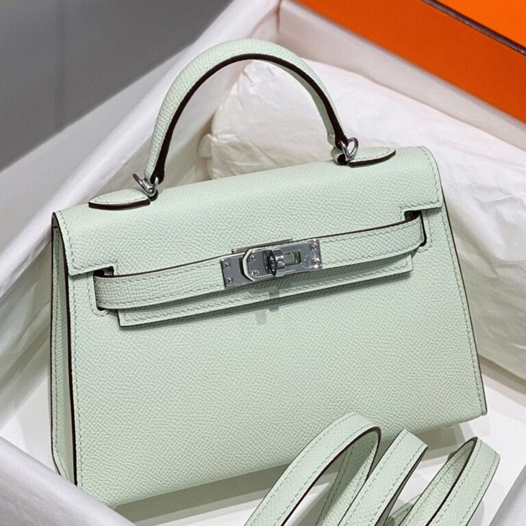 Hermes Kelly Mini II Bag Replica in Vert Fizz