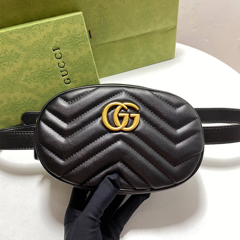 GG Marmont Quilted Leather Belt Bag angle 3