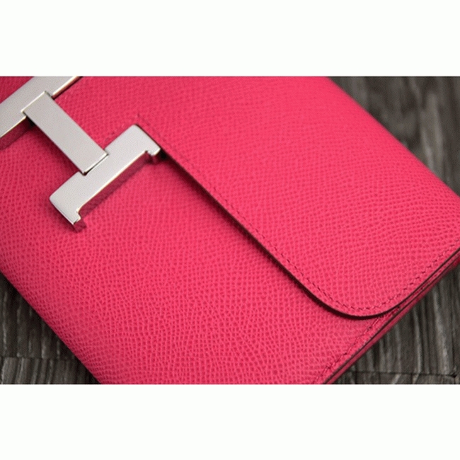Peach knockoff Hermes Constance wallet angle 5
