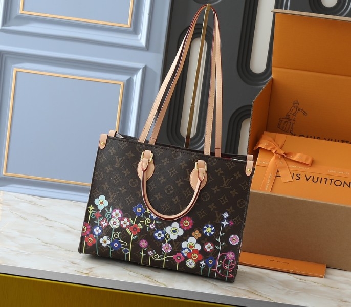 LV X TM Monogram Canvas Onthego MM angle 3