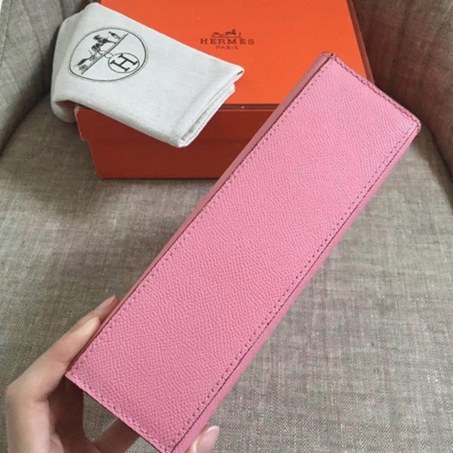 Pink Epsom Luxury Fake Hermes Kelly Pochette Feminine Look Bag angle 5