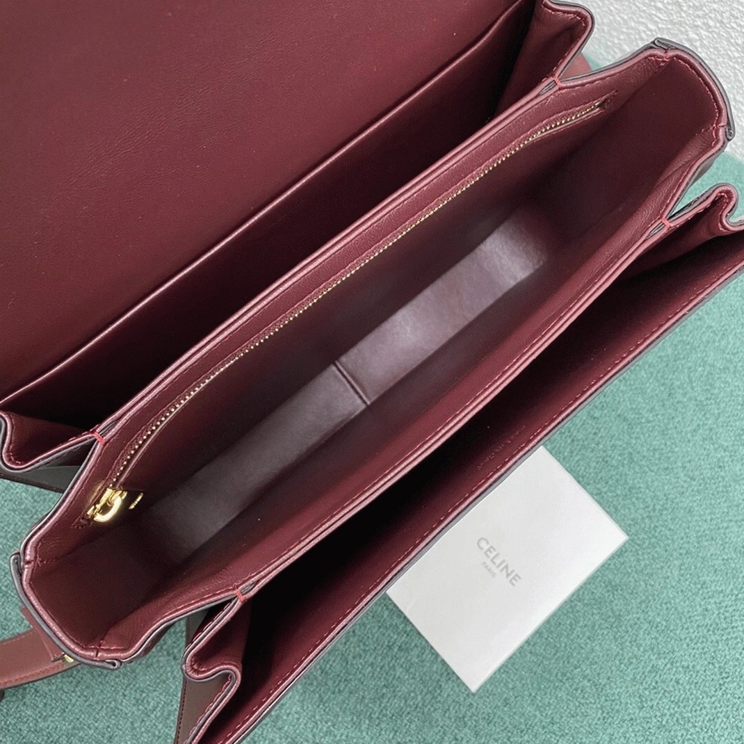 Top Quality Replica Celine Triomphe Large Bag In Bordeaux angle 2