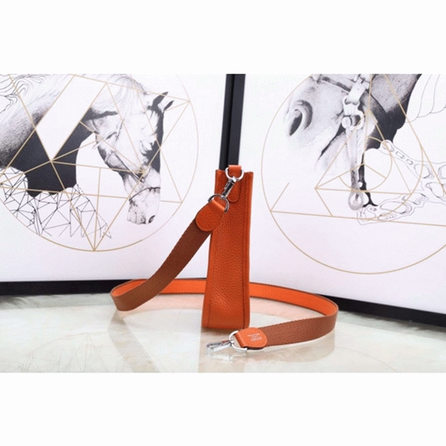Orange Evelyne II TPM Bag Fake Luxury Hermes Small Messenger angle 2