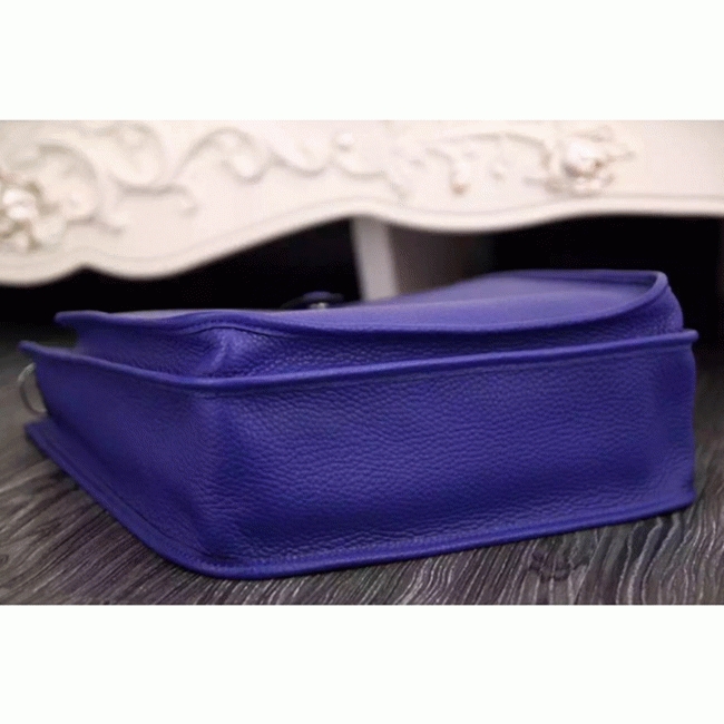 Electric Blue Evelyne III PM Bag Replica AAA Hermes Crossbody angle 5