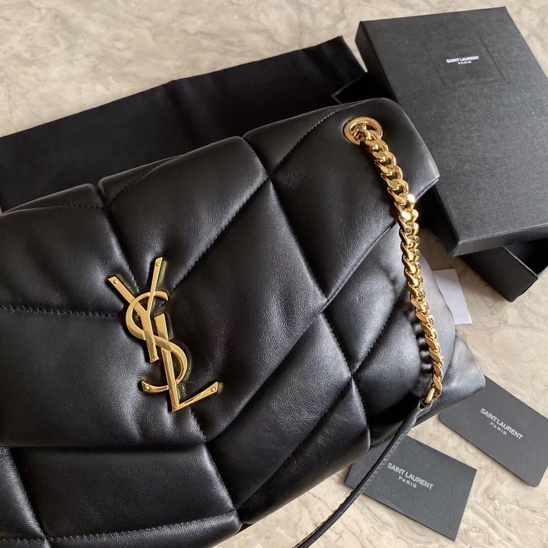 PUFFER SMALL BAG IN QUILTED SUEDE angle 2