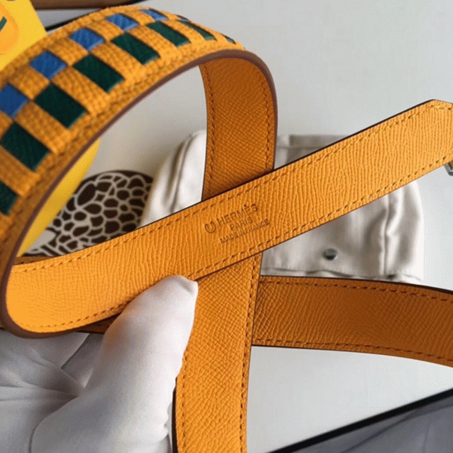 Yellow knockoff Hermes Picotin Lock 18cm handbag with braided handles angle 5