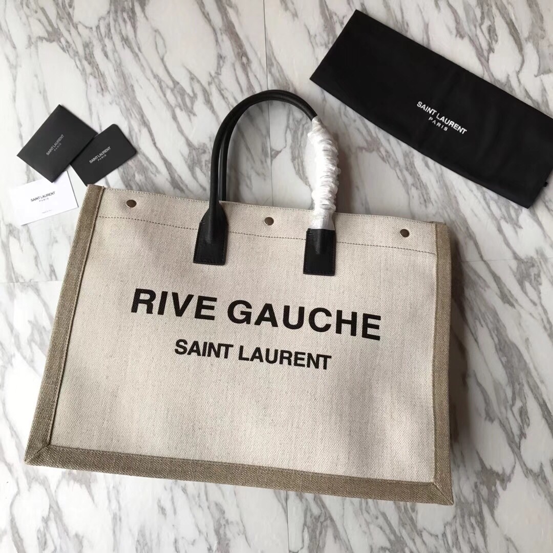 RIVE GAUCHE TOTE BAG IN CANVAS angle 2