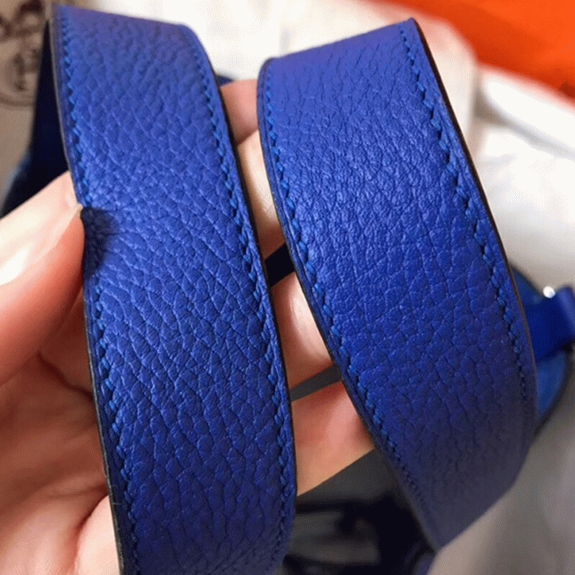Electric blue knockoff Hermes Picotin Lock 22cm handbag angle 3