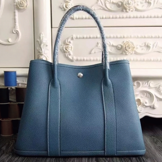 Jean Blue Fake AAA Hermes Garden Party 30cm Bright Canvas Tote